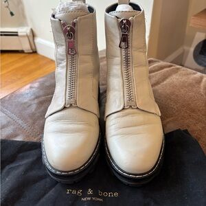 Rag & Bone Women's Cream Leather Boots